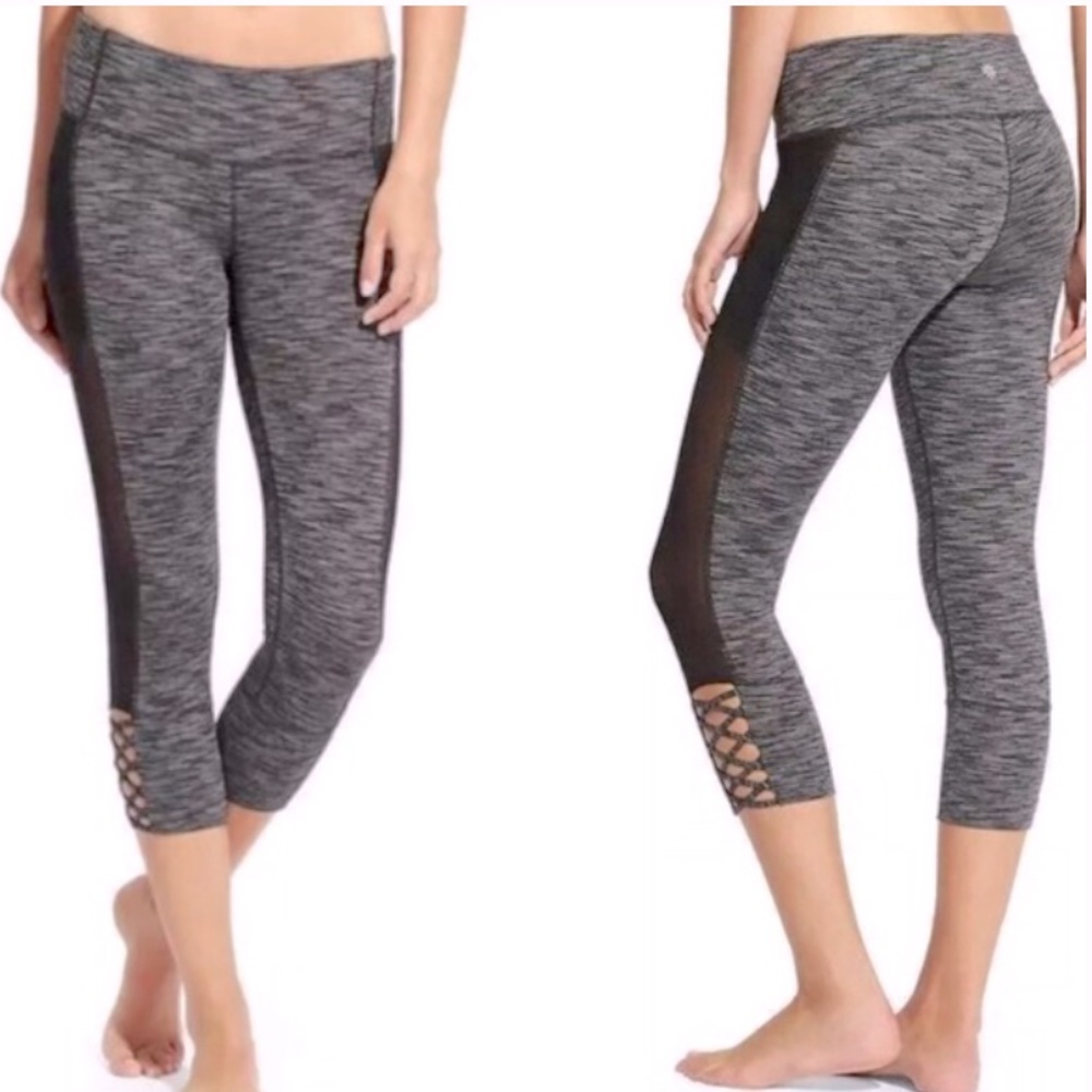 Athleta Mesh Panel Capri Leggings Size XS - Picture 1 of 8